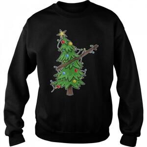 Dabbing Christmas Tree Cool Xmas Dab Dance Christmas Sweatshirt B0B7Dy497T